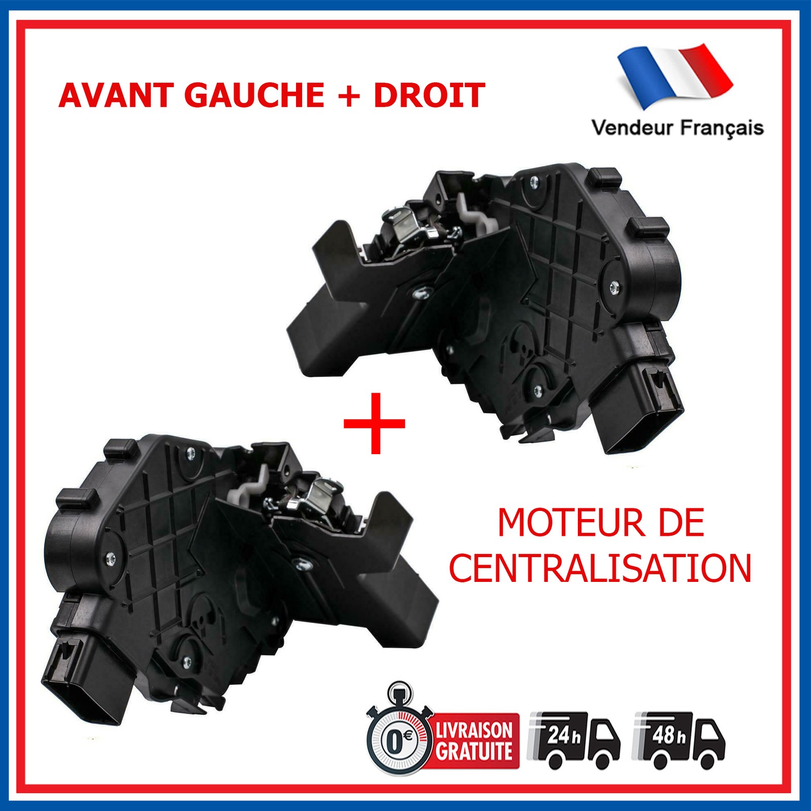 Serrure de porte avant gauche et droit pour Land Rover Discovery 3 et 4