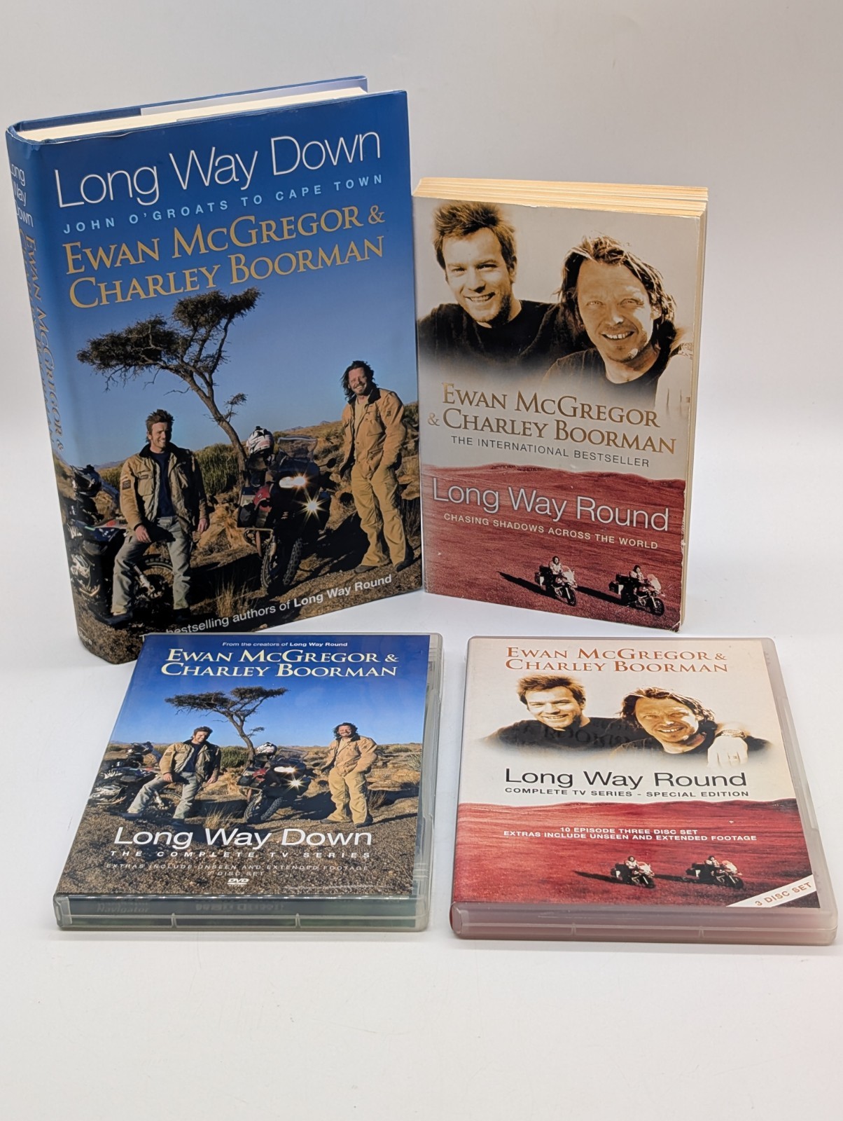 Ewan McGregor Charley Boorman Long Way Round / Down Book and DVD Bundle