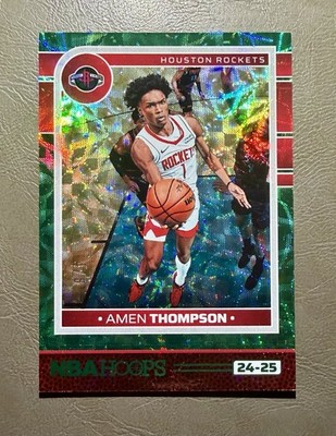 Panini NBA Hoops 2024-25 Amen Thompson #151 Green Scope Numbered 4/8!!!! RARE