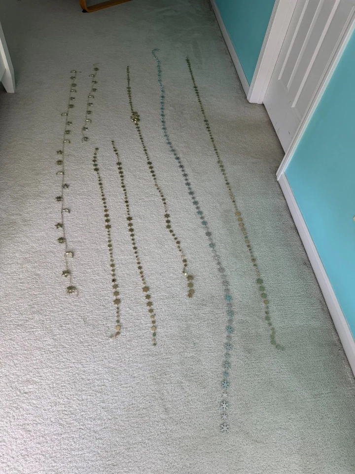 7 piezas de lentejuelas de copo de nieve de luna de estrella pequeña brillante plateadas y doradas Foto 2 de 4