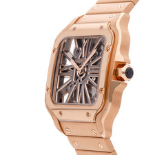 Cartier Santos de Cartier Manual Skeleton Rose Gold 39mm Watch Bracelet WHSA0016 2