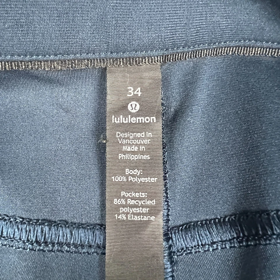 Pantalones chinos Lululemon ABC Classic Fit Warpstreme 34x32 azul rendimiento M5426S Foto 3 de 4