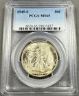 1945-S Walking Liberty Half Dollar 50c - PCGS MS65 - Light Toning PQ