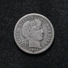 1914-S Barber Silver Dime  (bb19186)