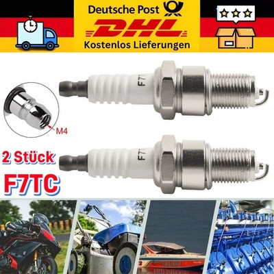 2 x Zündkerze F7TC Stromerzeuger Motorpumpe Rasenmäher Schneefräse Rüttelplatte