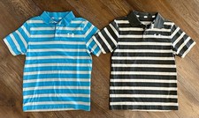 Lot Of 2 Boy  s Under Armour Heat Gear Polo Shirts, Loose Fit, Size Medium, EUC