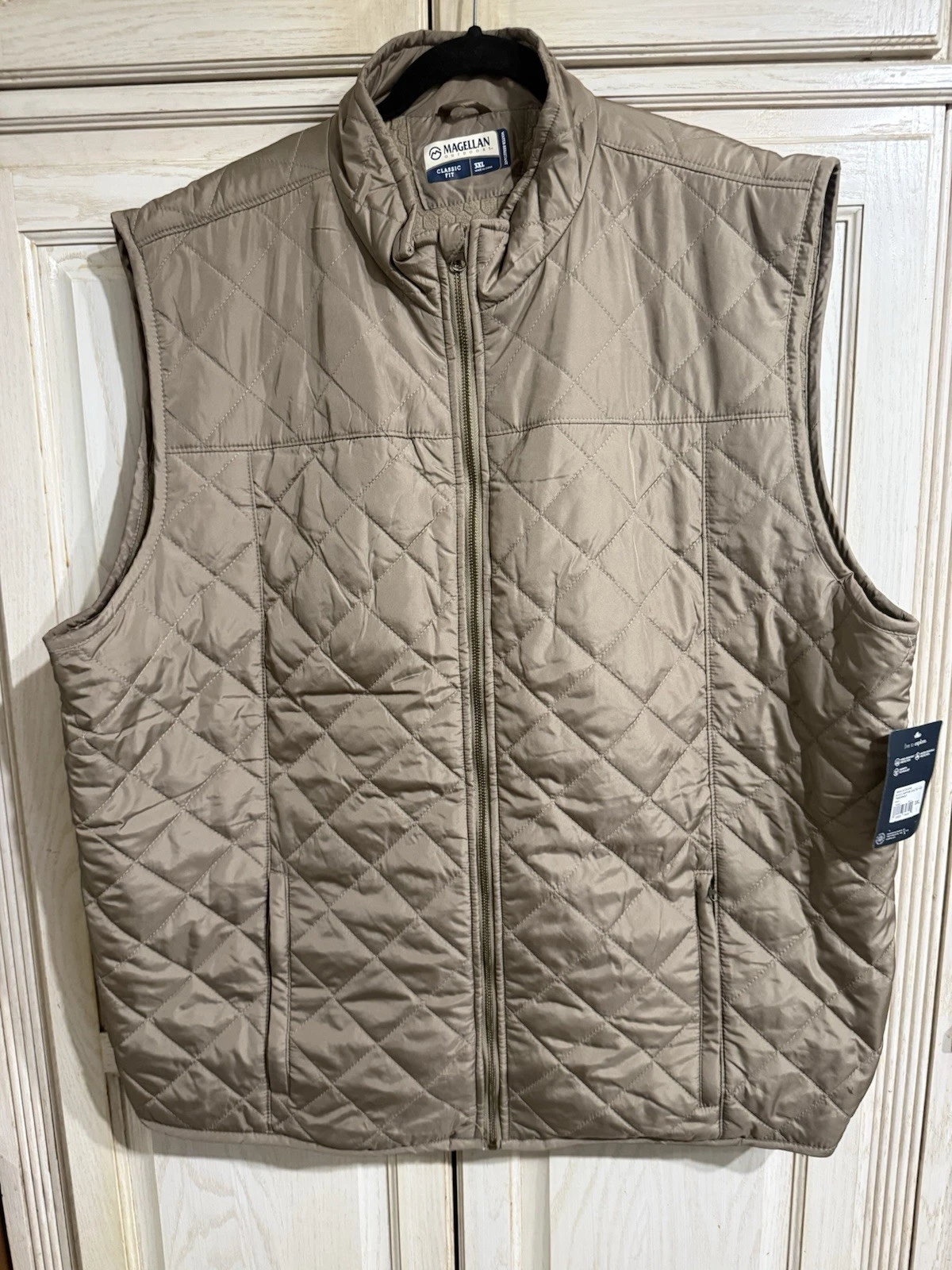 Magellan Vest Mens 3XL Khaki Campfire Quilted Full Zip Pockets Hiking Fleece
Opens in a new window o
