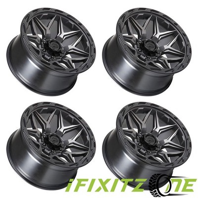 4 x Lock Off-Road MATRIX 20X9 6X135/139.7 +0mm Matte Grey Wheel Rim 20'' Inch
