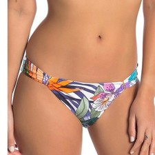 Trina Turk Amazonia California Bikini Bottom Dz 4 Floral Hawaiian Shirred NWT