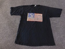 Tommy Jeans T Shirt Mens Large Black USA Flag Graphic Vintage 90s Made In USA