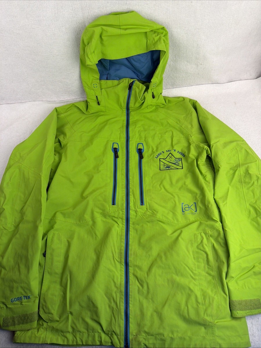 Burton Ak Gore-Tex 2L Swash Snowboard Jacket Men's L Green Neon | eBay