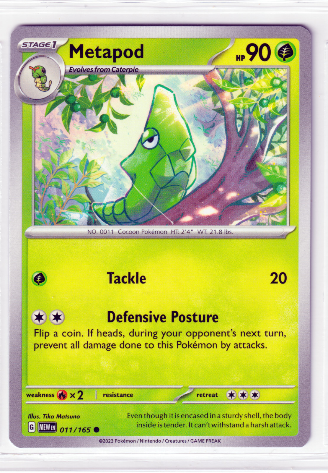 Metapod 11/165 Scarlet & Violet 151 ENGLISH Common 2023 Near Mint Pokemon