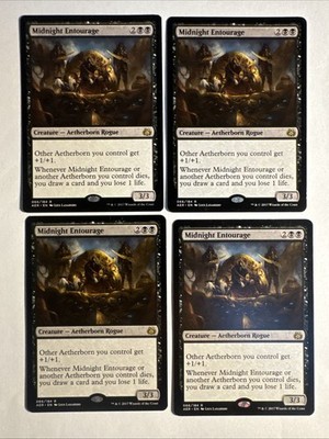 4x Aether Revolt Midnight Entourage NM Magic Karte Magic The Gathering Mtg
