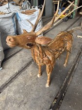 Baby Teak Deer for Sale. Handmade From Wood. Can Deliver . Multiple Available