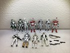 Star Wars MISC. CLONE TROOPERS LOT- X11 action figures with accessories ng5720