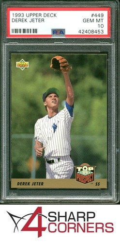 1993 UPPER DECK #449 DEREK JETER RC YANKEES HOF PSA 10