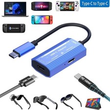 USB C Hub 2 in 1 Adapter 4K60Hz PD 100W Fast Charging for AR Smart Glasses