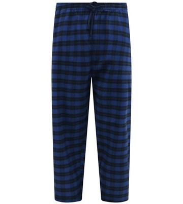 D555 CHATHAM Loungewear Hose für Herren in Navy Kariert, 2XL-6XL