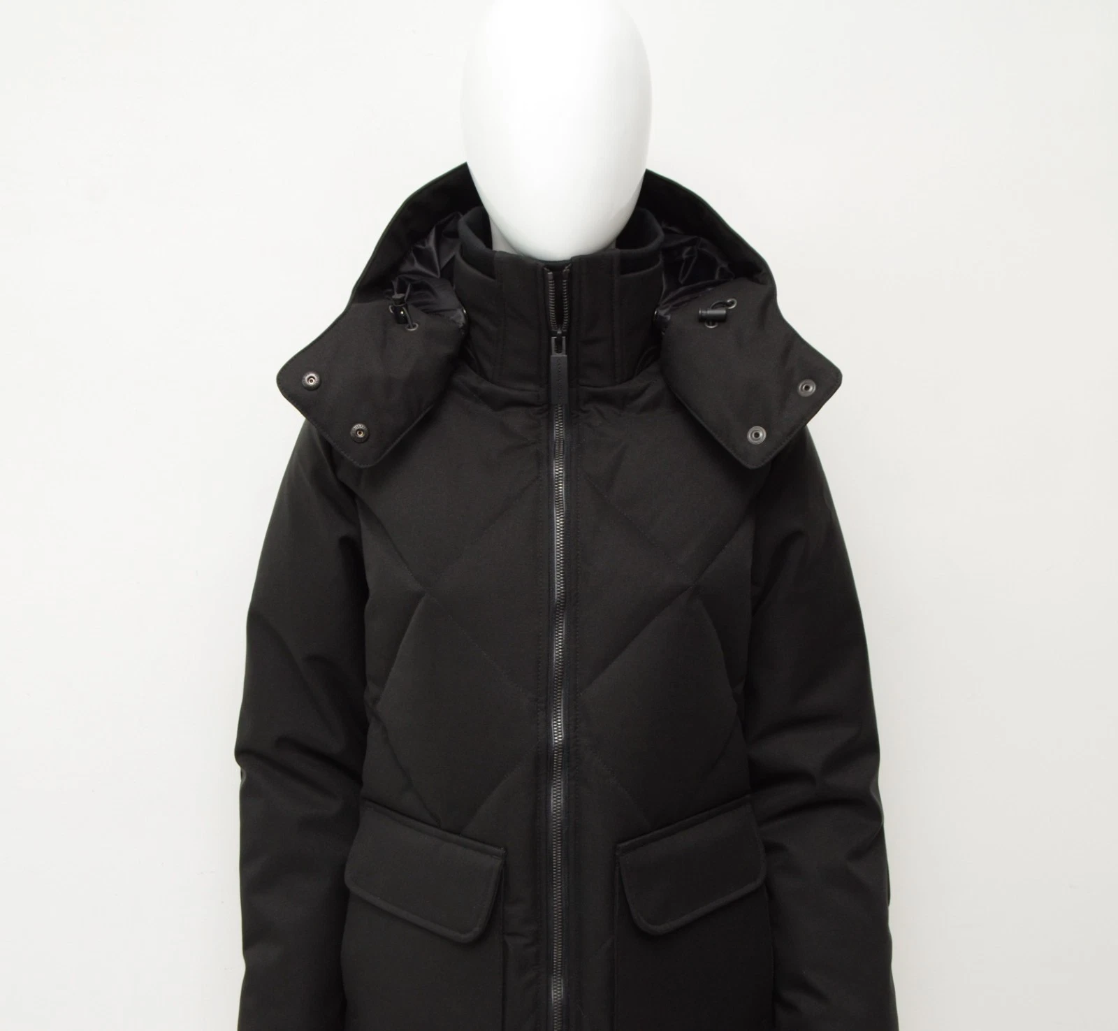 Autentico parka piumino donna Canada Goose Twillingate nero taglia S