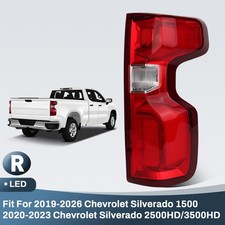 LED Tail Light For 2019-2026 Chevy silverado 1500 w/Wiring Harness Passenger RH