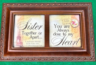 Sankyo Wood Music Box Sister Together Or Apart 