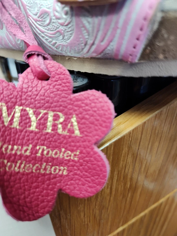 Sandalia MYRA Western Tocada a Mano 2 Correas Slides Cuero Corcho talla 8 EE. UU. Foto 3 de 4