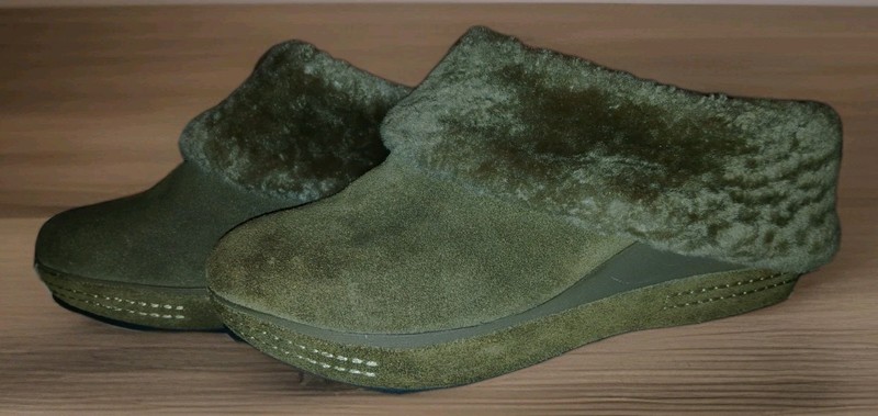 Antelope Collection Women's Size 6.5 NO8 Brown Suede Leather Shearling Shoes 