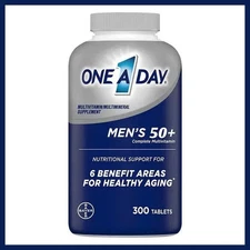 300 Tablets One A Day Men's 50+ Multivitamin LARGER SIZE Exp 12/2026+