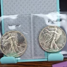 Lot Of 2 - 1941 D & 1943 D Walking Liberty Half Dollars 50c 90% Silver Coins #3