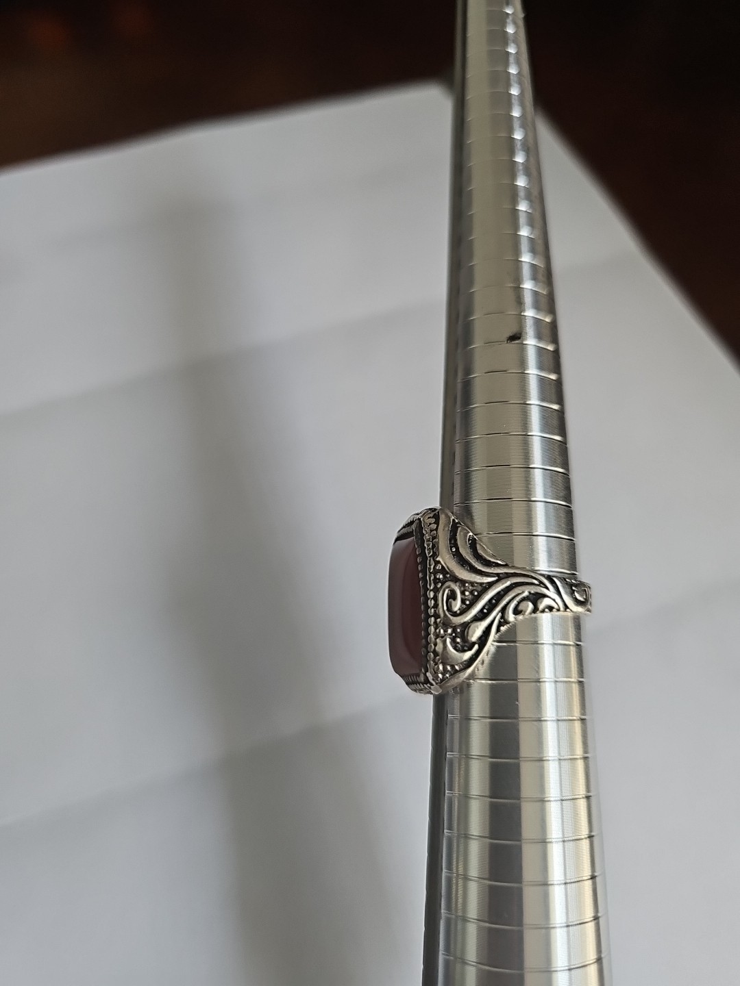 STERLING SILVER RUBY RING. Size 11 - image 5