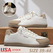 Mens Wide Toe Casual Sneakers - Lightweight Walking Shoes Flat Tennis Shoes