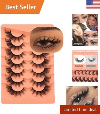 ALICROWN Dramatic 7 Pairs of Faux Mink Fox Eye Lashes | Anime Style