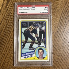 1984-85 O-Pee-Chee Dave Andreychuk RC #17 Rookie Card PSA 9 Mint Hall of Fame