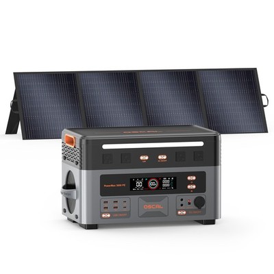 OSCAL PowerMax 3600PE Powerstation 3600W with 200W Solar Panel 2016Wh LiFePO4