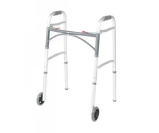 Drive Medical Deluxe Two Button Folding Walker with 5" Wheels