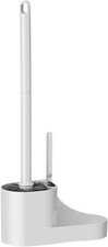 Nylon Bristles Long Handle Durable Compact, Toilet Brush and Holder Set
