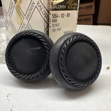 Baldwin 5064-102-MR Knob Estate One Pair Brass NOS - KNOBS ONLY