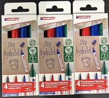Edding Permanent Marker Set 4 Farben Permanent Marker. 3 Packen 