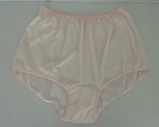 Vintage Carole Women's 13 100 Nylon Pink Panty Panties Granny Lace Waistband