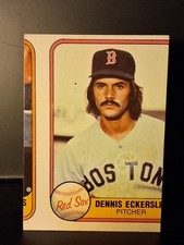 1981 Fleer - Dennis Eckersley #226 EXTREME MIS-CUT ERROR ! WORST MISS CUT EVER
