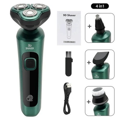 Men s Electric Shaver Razor 3D Floating Heads LCD Display USB Rechargeable IPX7