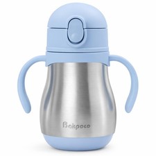 Stainless Steel Straw Sippy Cup for Toddlers 1-3 Years Old, Insulated Water B...