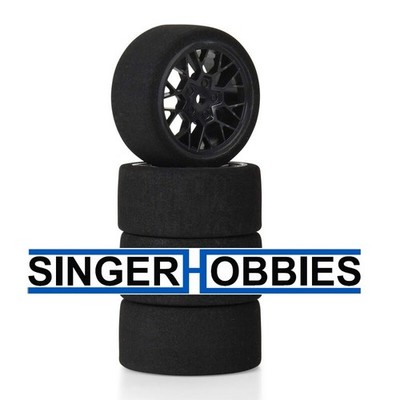 PRO-LINE 1031610 NASCAR Fifty6 Foam Tire Mounted Circuit Black Wheel 8mm (4)