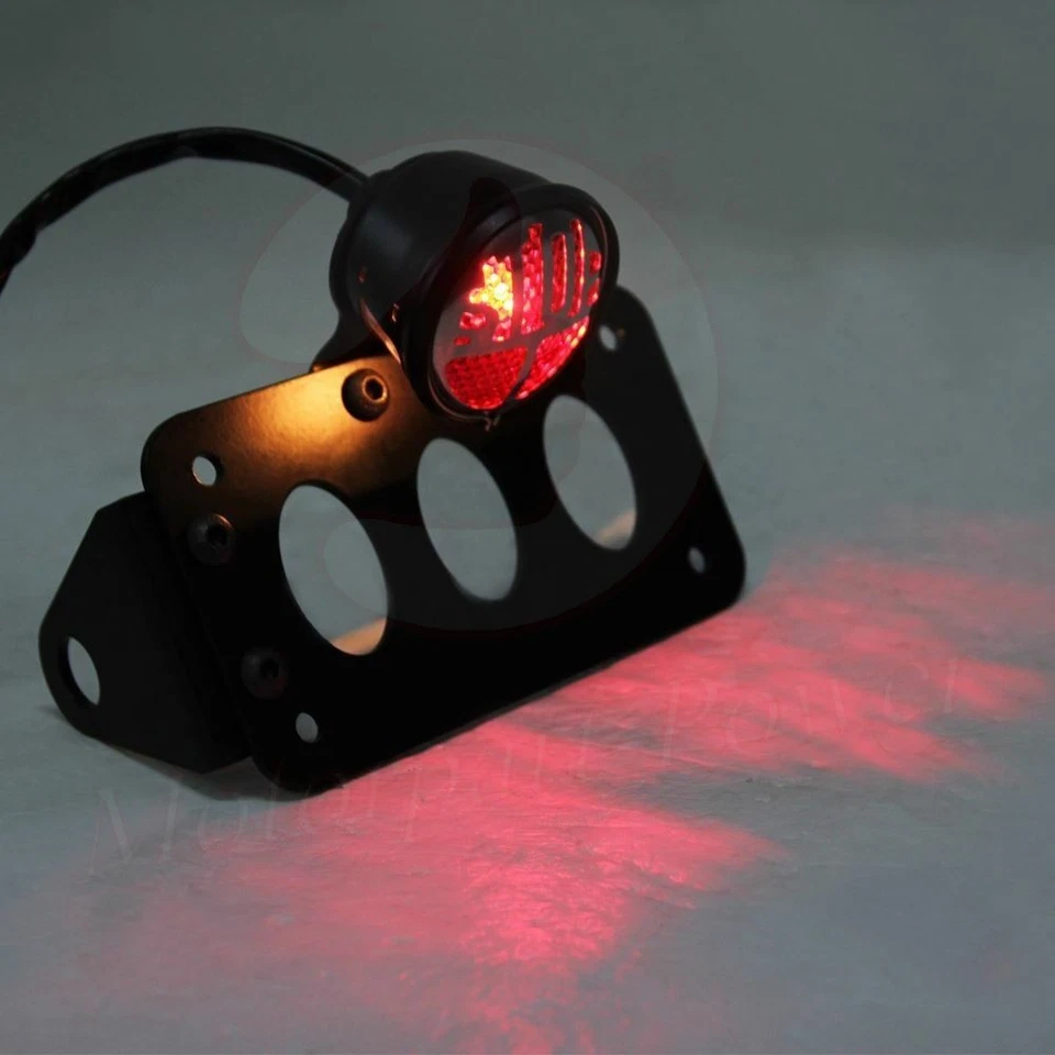 Side Mount Tail Stop Light License Plate Holder Fit for Harley Chopper Bobber US - Изображение 4 из 4