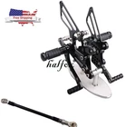 US Black Foottrest REARSETS FOOTPEGS For Kawasaki NINJA ZX6R 2009-2026 ZX636