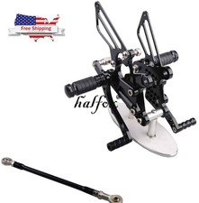 US Black Foottrest REARSETS FOOTPEGS For Kawasaki NINJA ZX6R 2009-2026 ZX636