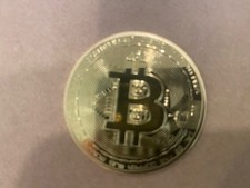 Moneda de colección Bitcoin física cripto conmemorativa con estuche protector