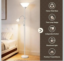 Mother Child Floor Lamp Tall Standing Light Reading Lamp for Corner Living Room