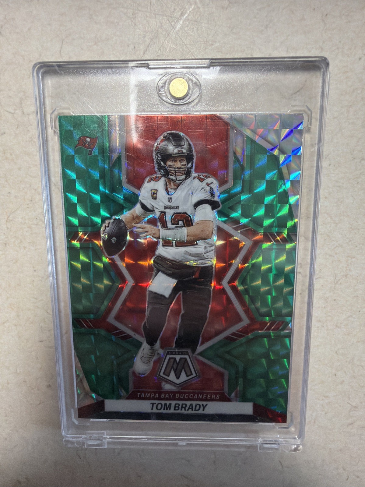 2022 Panini Mosaic - Tom Brady #182 Green Mosaic Prizm