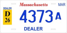 Massachusetts Dealer Novelty Custom License plates Auto